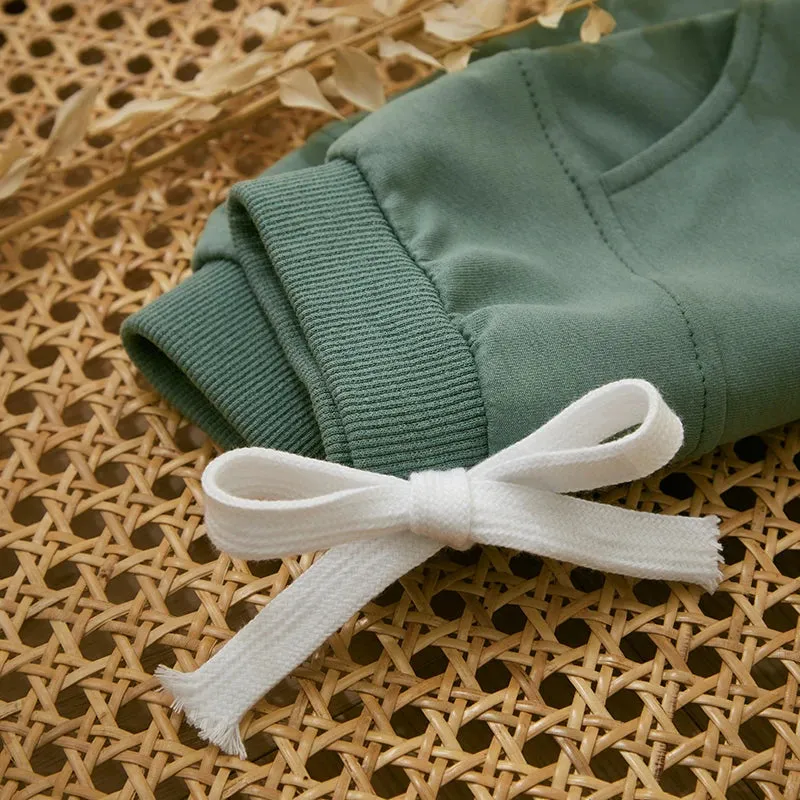 2PCS  Warm Sweatshirts and Long Pants Baby Tracksuit