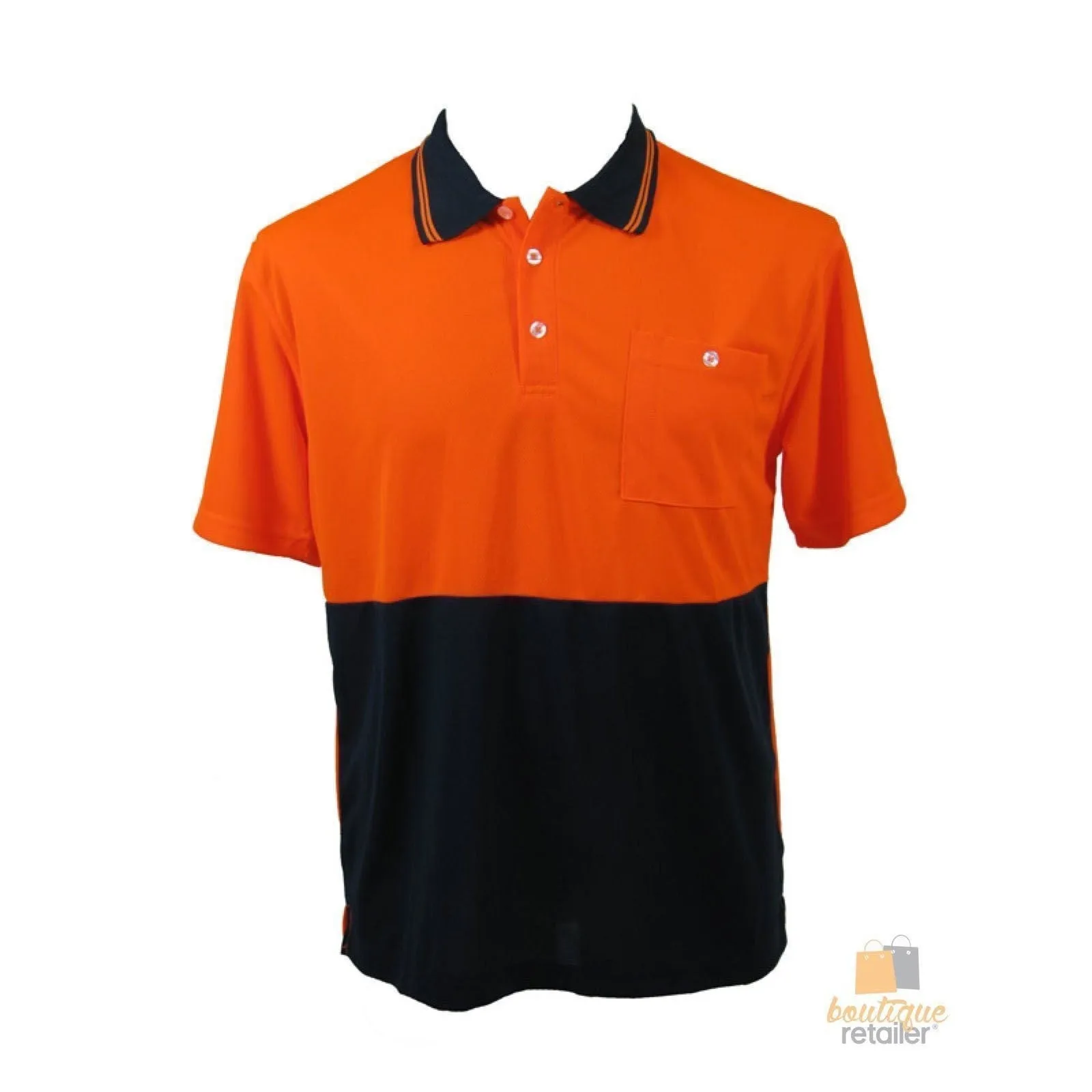 3x HI VIS Polo Shirt Top Tee Safety Workwear Short Sleeve Breathable Mesh BULK