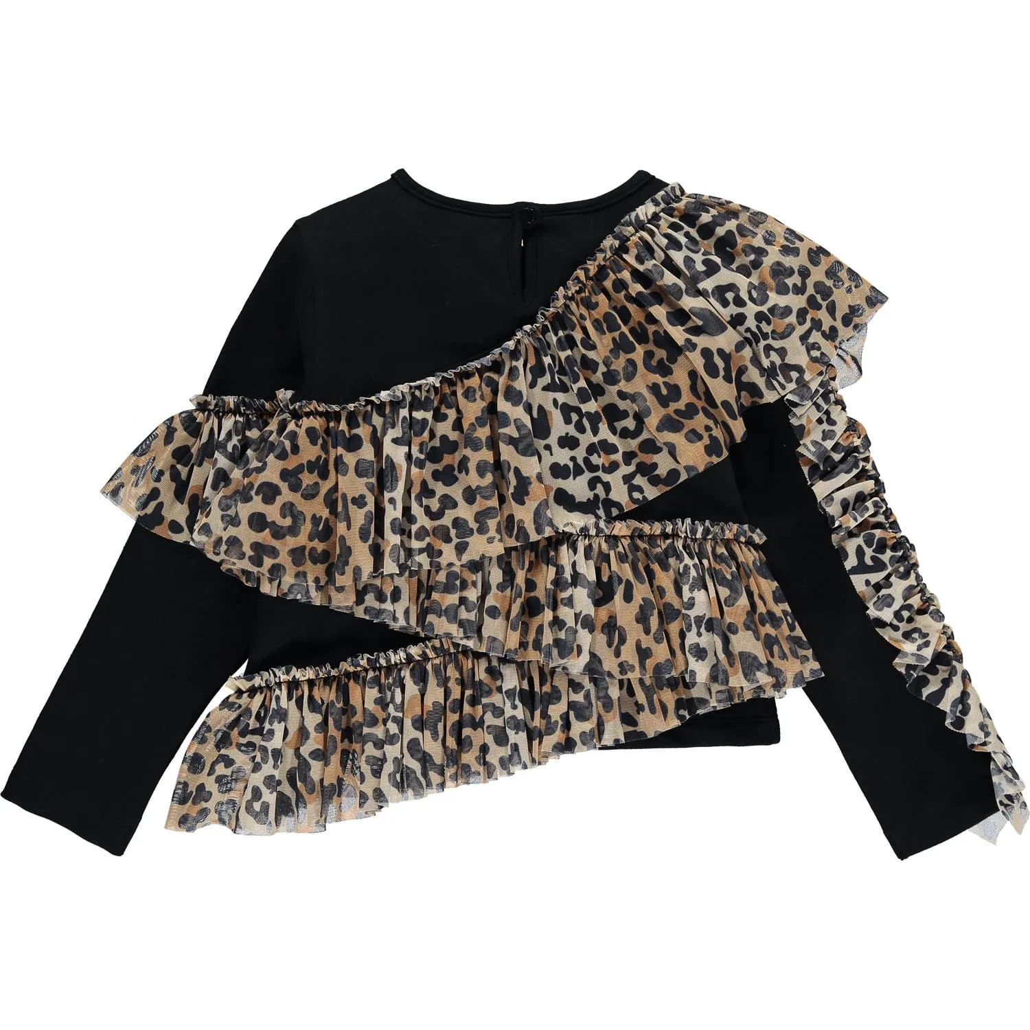 A DEE - Leopard Print Tule Top & Skinny Jeans - Black