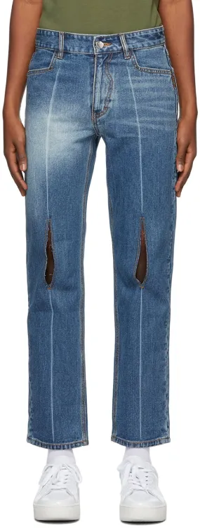 ADER error Blue Collage Pollshing Jeans