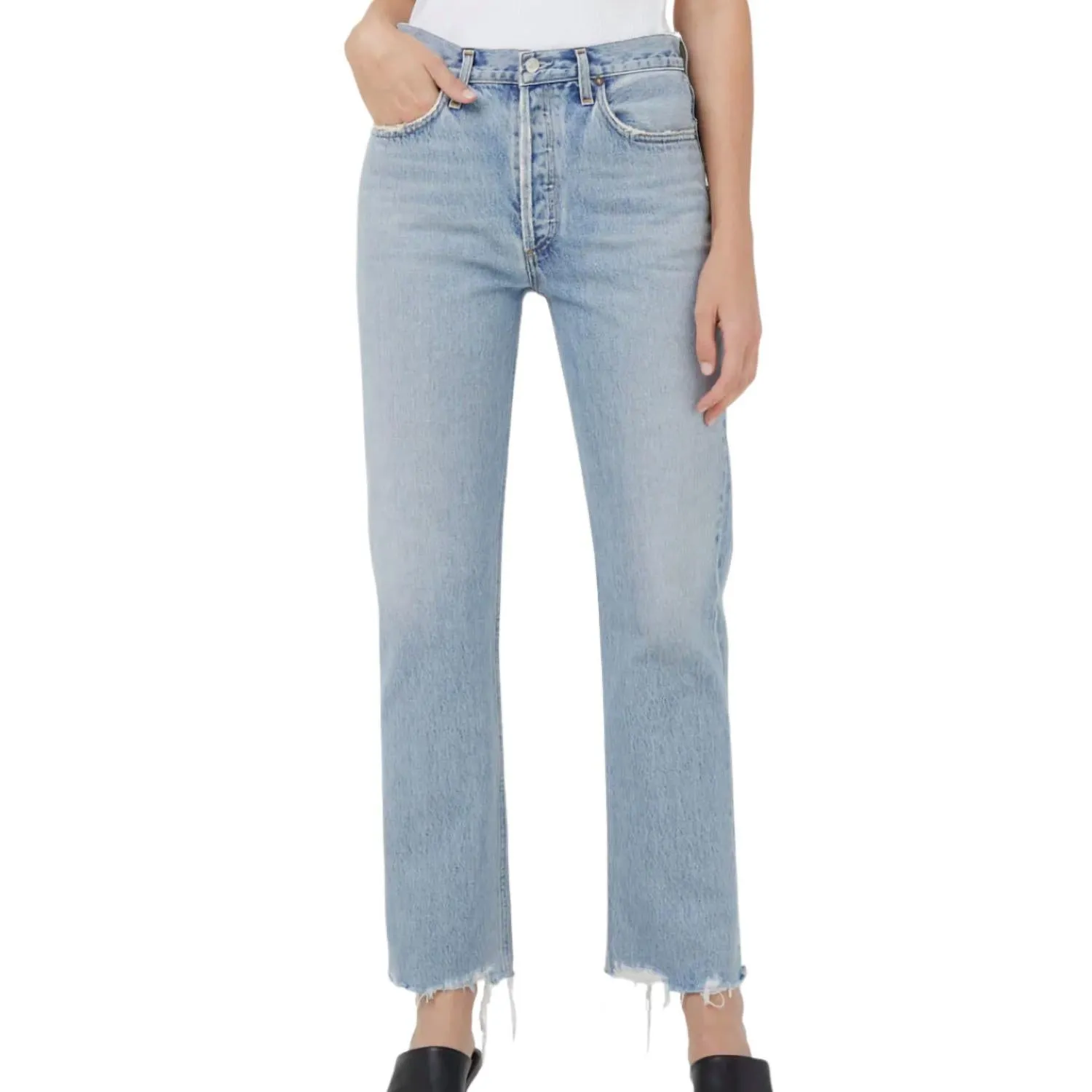 Ag Jeans - Lana Mid Rise Straight Leg Jeans