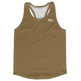 Blank Brown Yellow Running Racerback Singlet Track Tops Made In USA