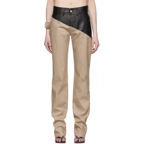 Bottega Veneta Brown Leather Jeans