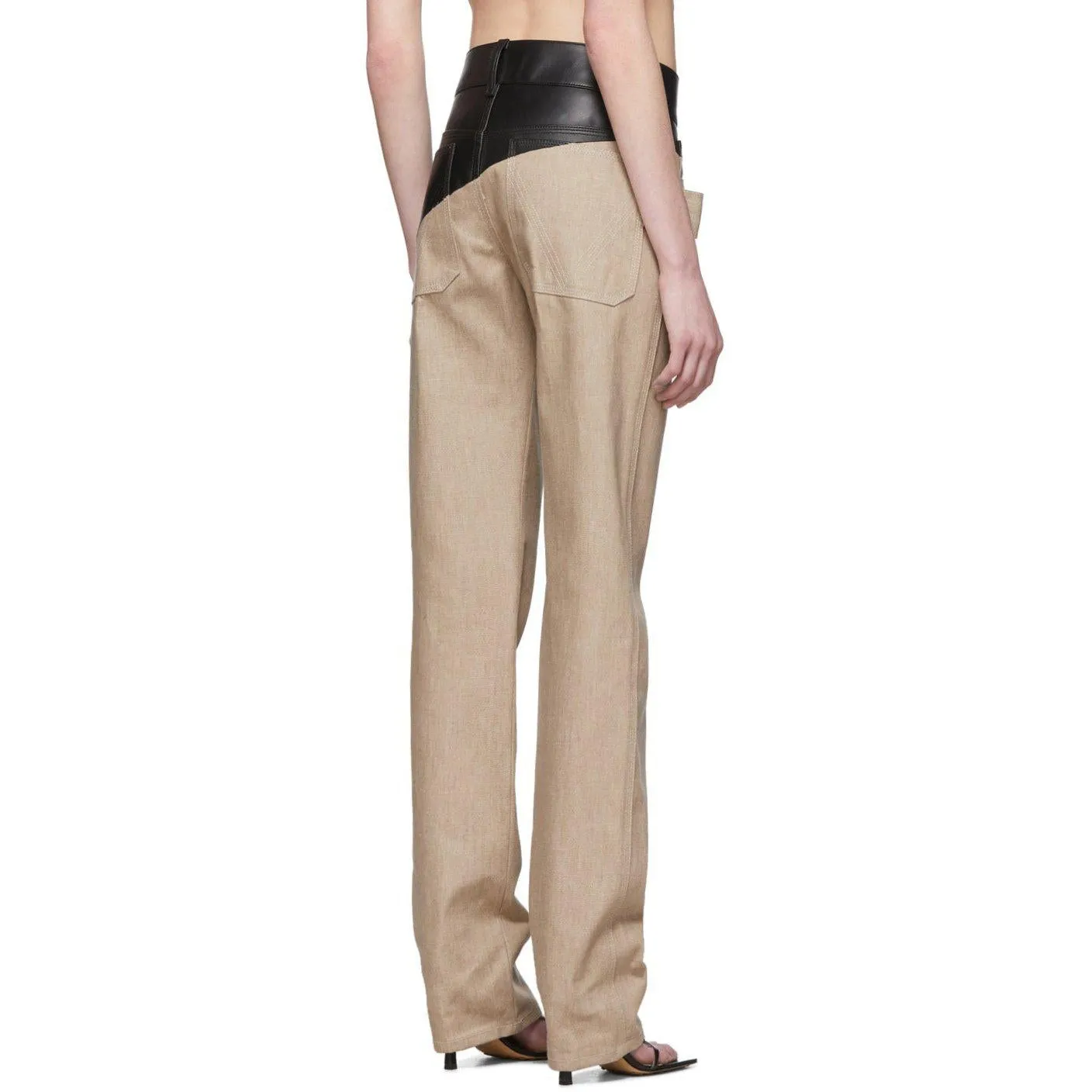 Bottega Veneta Brown Leather Jeans