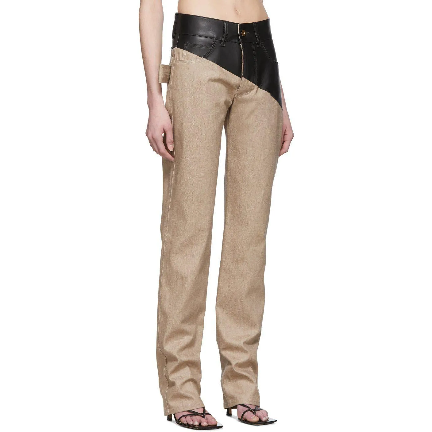 Bottega Veneta Brown Leather Jeans