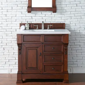 Brookfield 36" Single Bathroom Vanity in Warm Cherry
