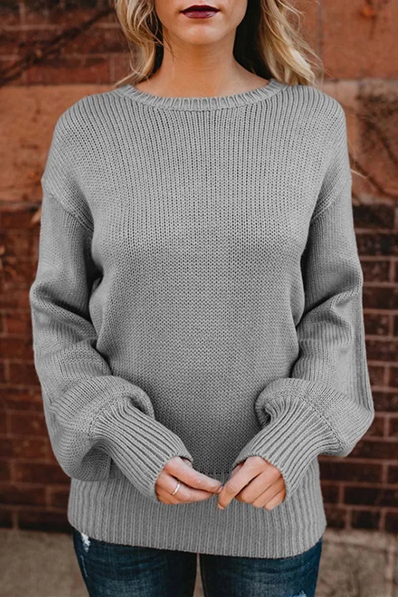 Chicindress Comfy Backless Lace-Up Bandage Sweater