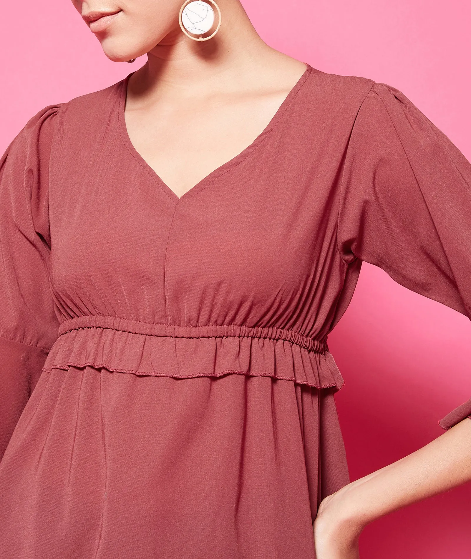 Chimpaaanzee Polyester Regular Tops - Maroon