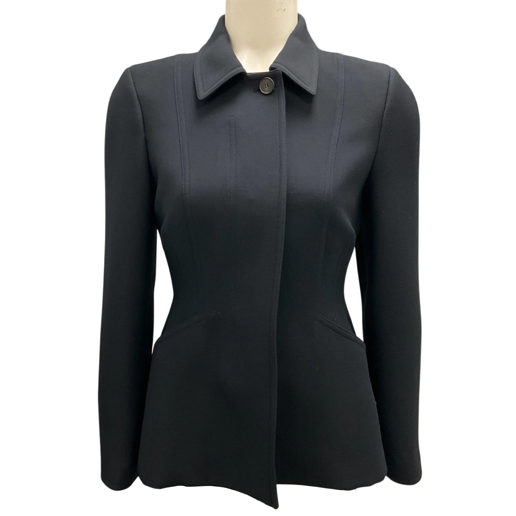 Christian Dior Black Structured Wool Jacket