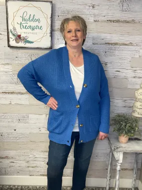 Comfy Knit Cardigan - Blue