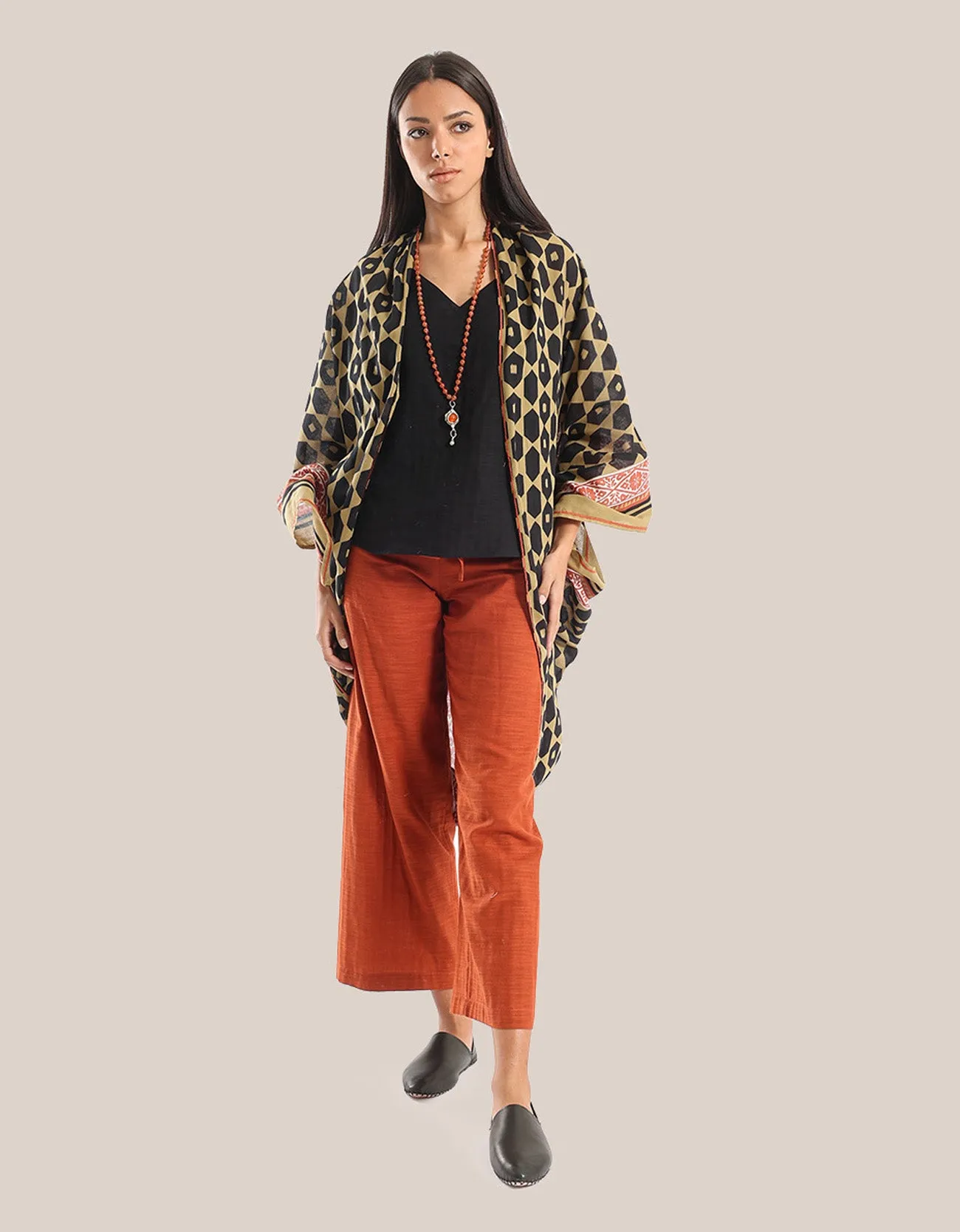 Cotton straight legged pants