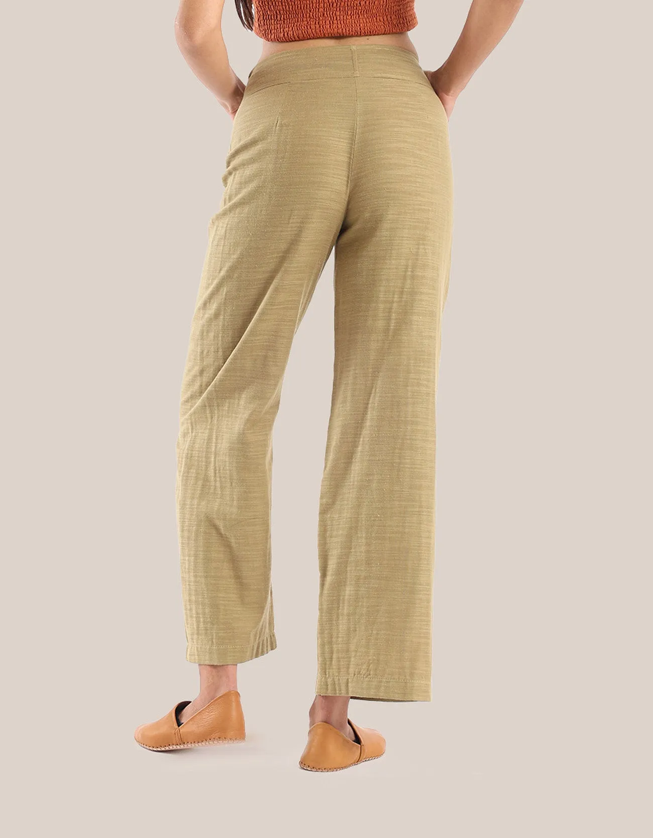 Cotton straight legged pants