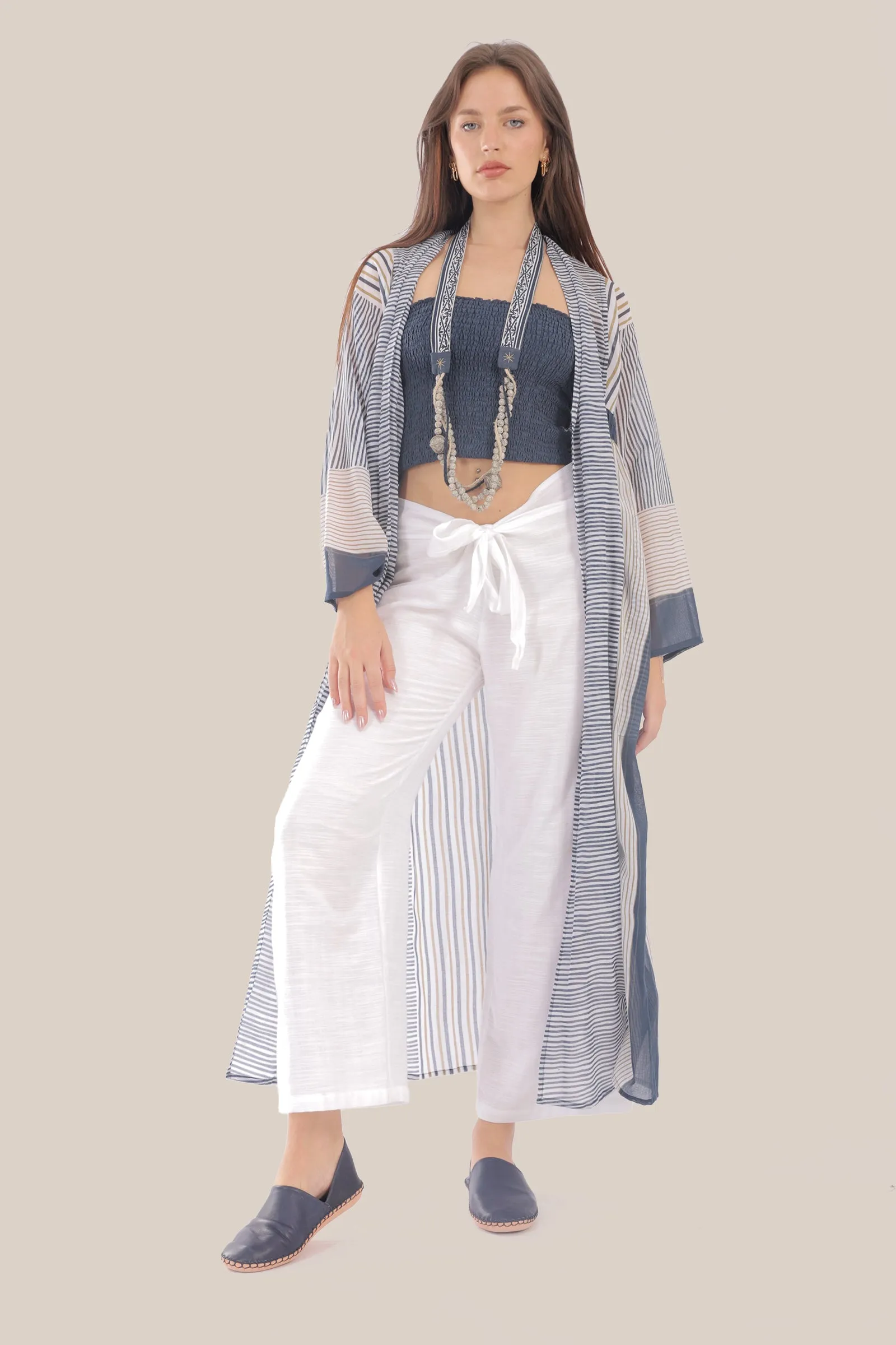 Cotton straight legged pants