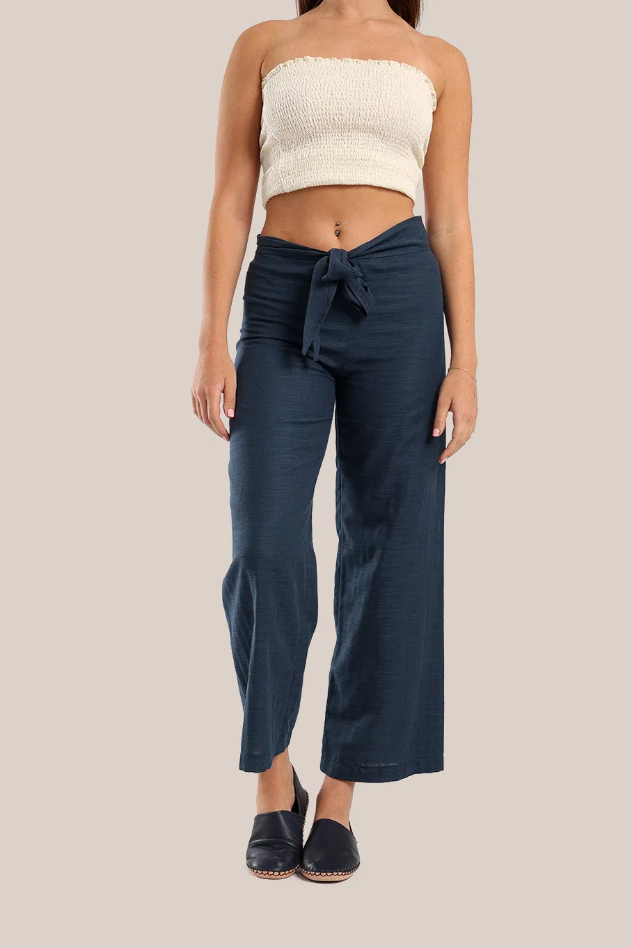 Cotton straight legged pants