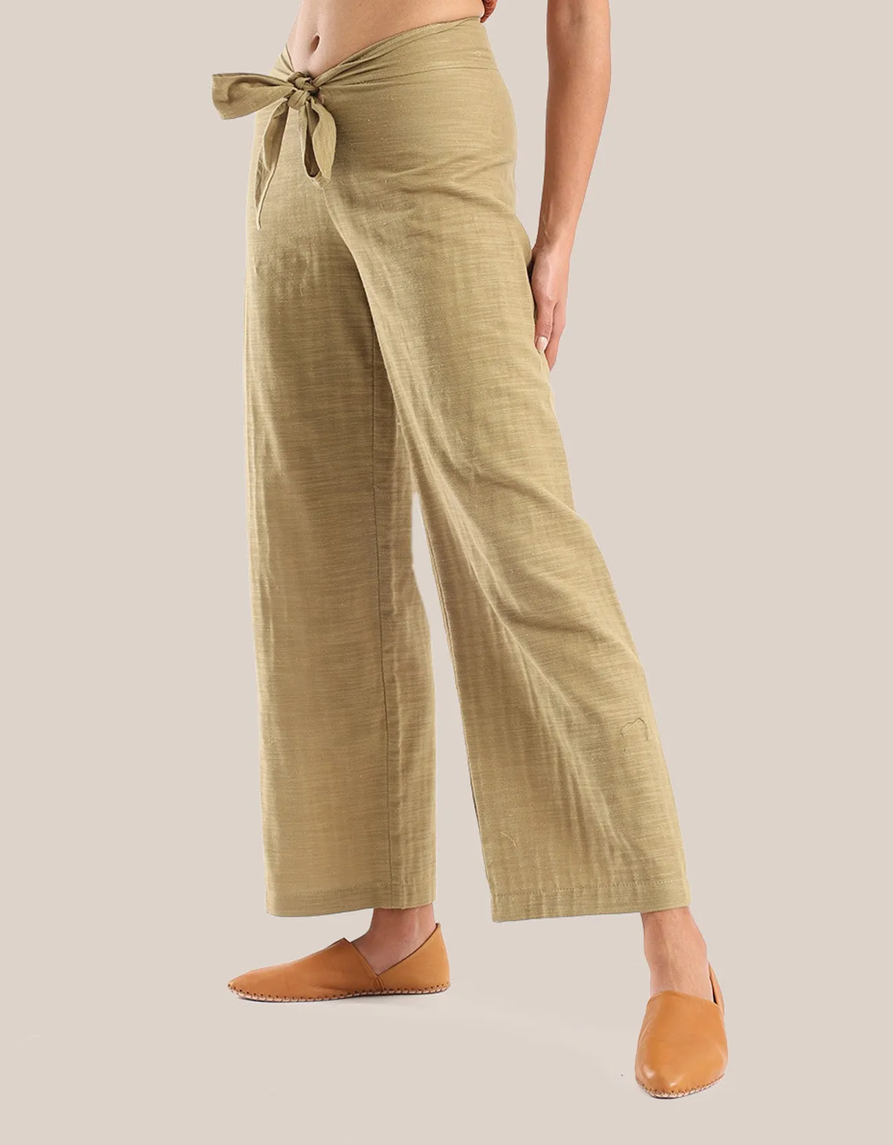 Cotton straight legged pants