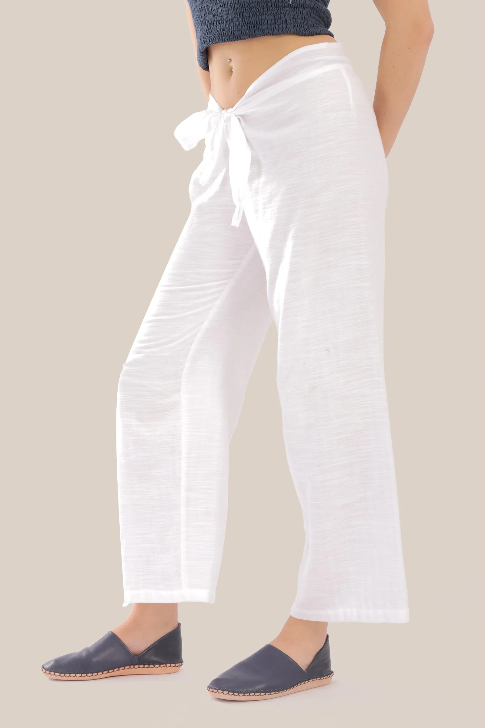 Cotton straight legged pants