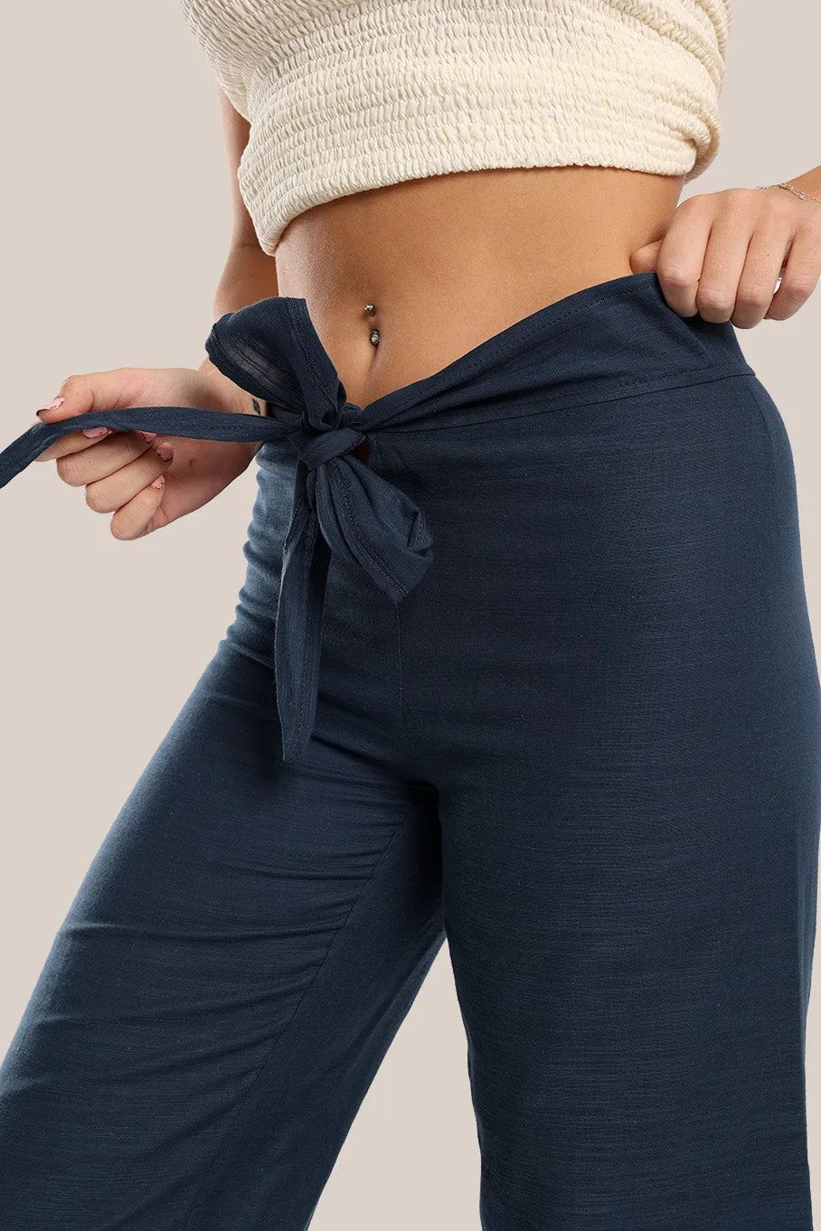 Cotton straight legged pants