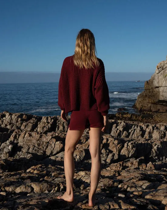 Delčia Chunky Knit Sweater - Hellebore Sweater
