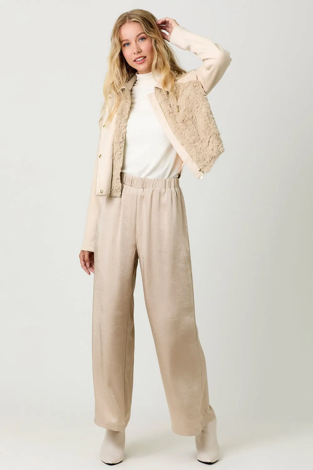 Faux Fur & Suede Crop Jacket - FINAL SALE