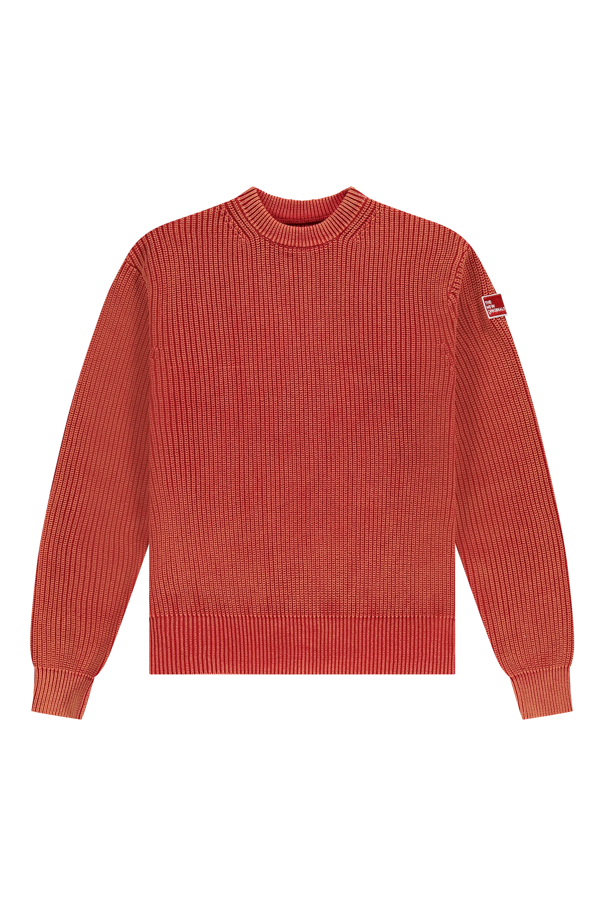 Fisherman Rib Knit Crewneck Barbados Cherry