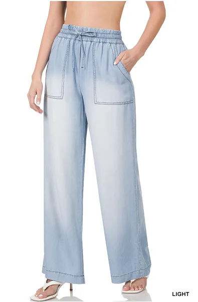 Flowy Chambray Pants