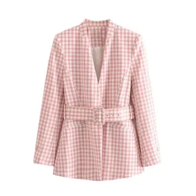 GINGHAM BLAZER