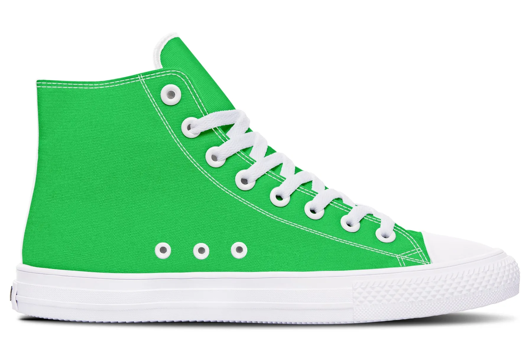 Green And Purple Mismatch High Tops