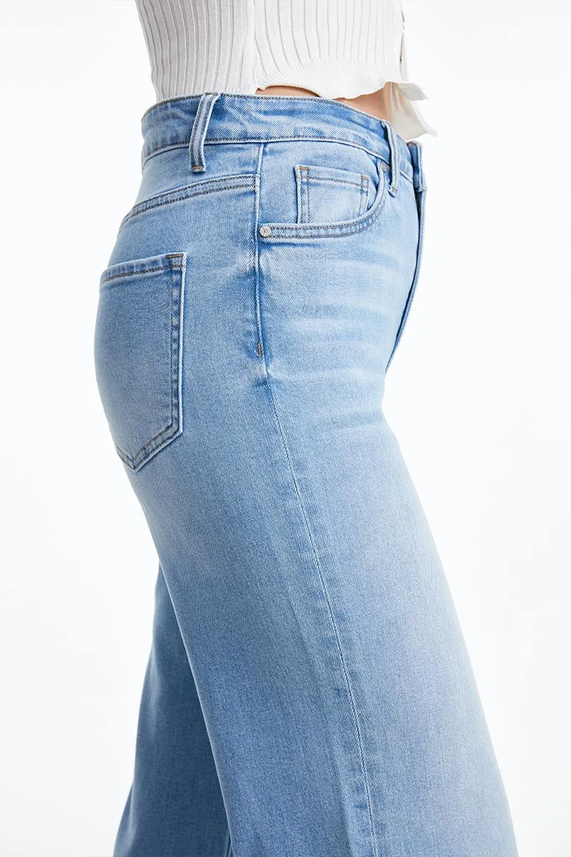 High Rise Straight Leg Stretch Jeans