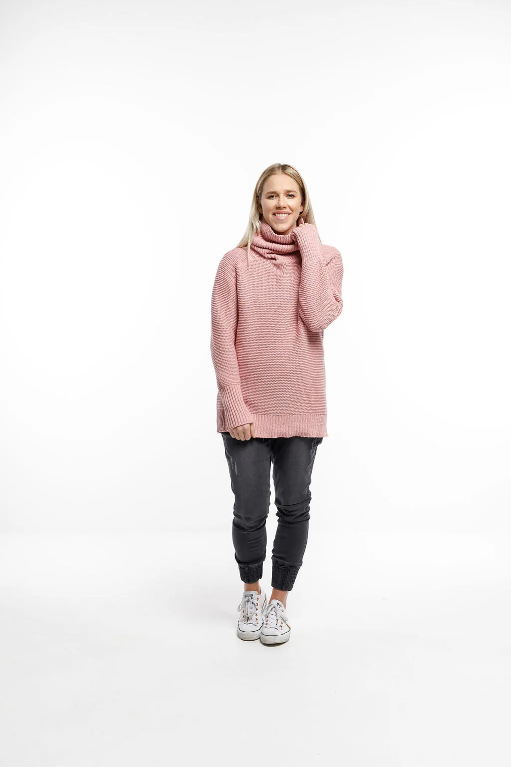 Home Lee Chunky Sweater - Rose