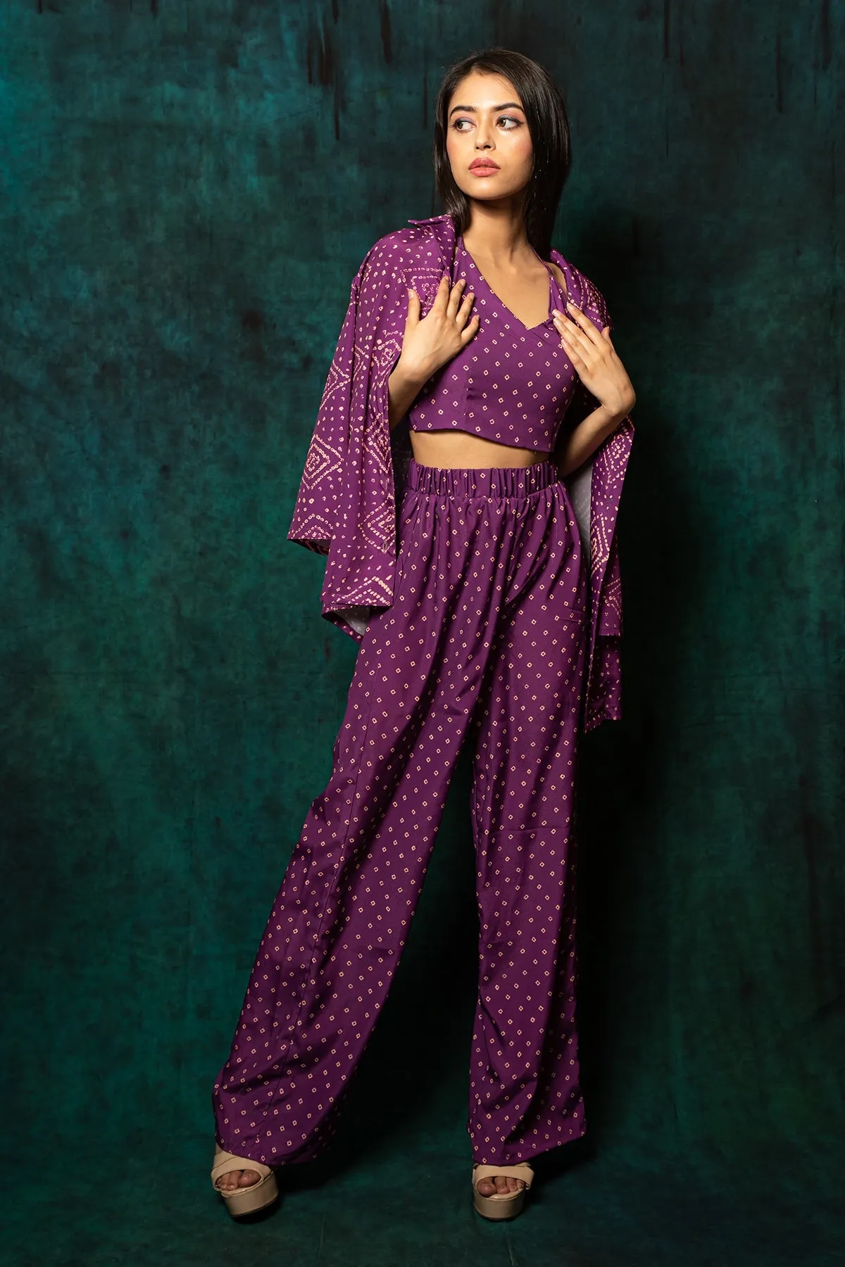 Indie- 3 piece set cami shirt and pants