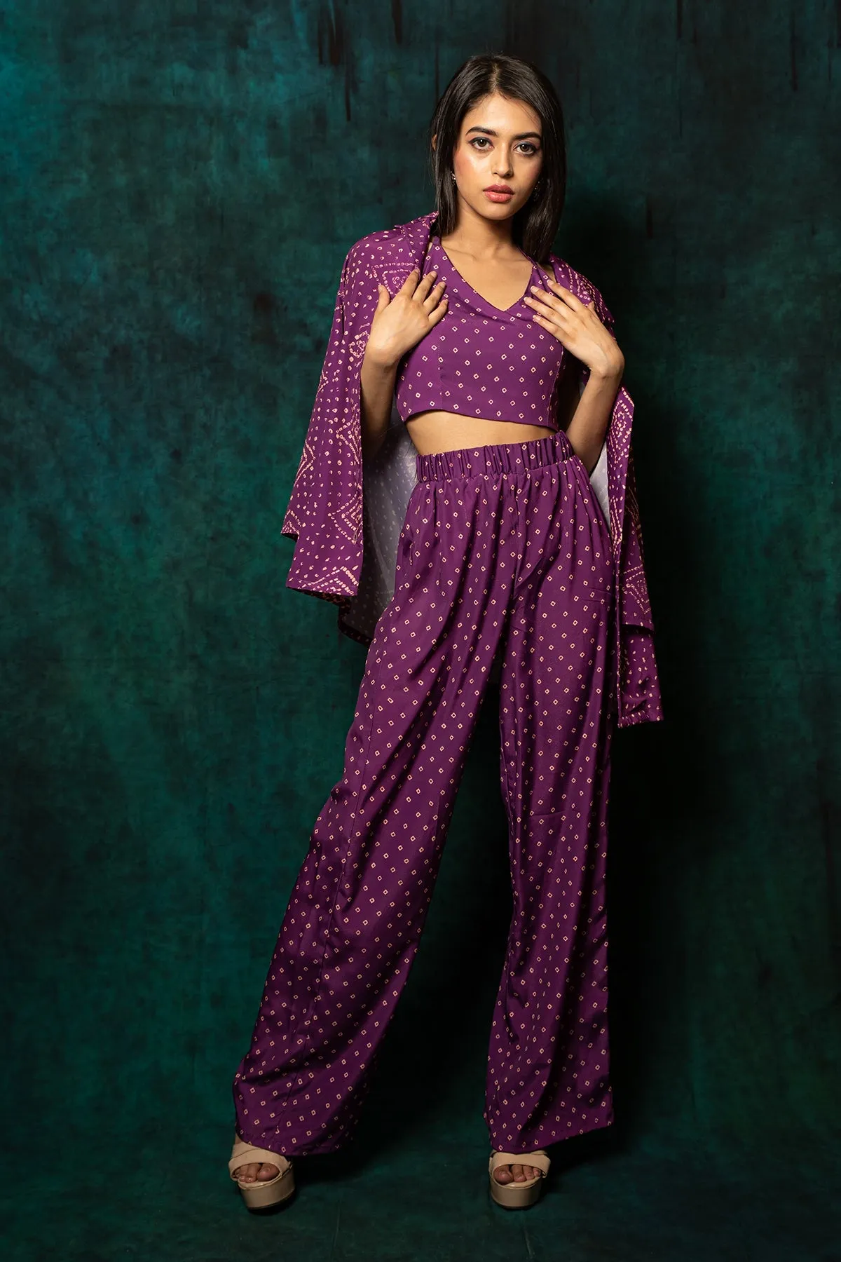 Indie- 3 piece set cami shirt and pants