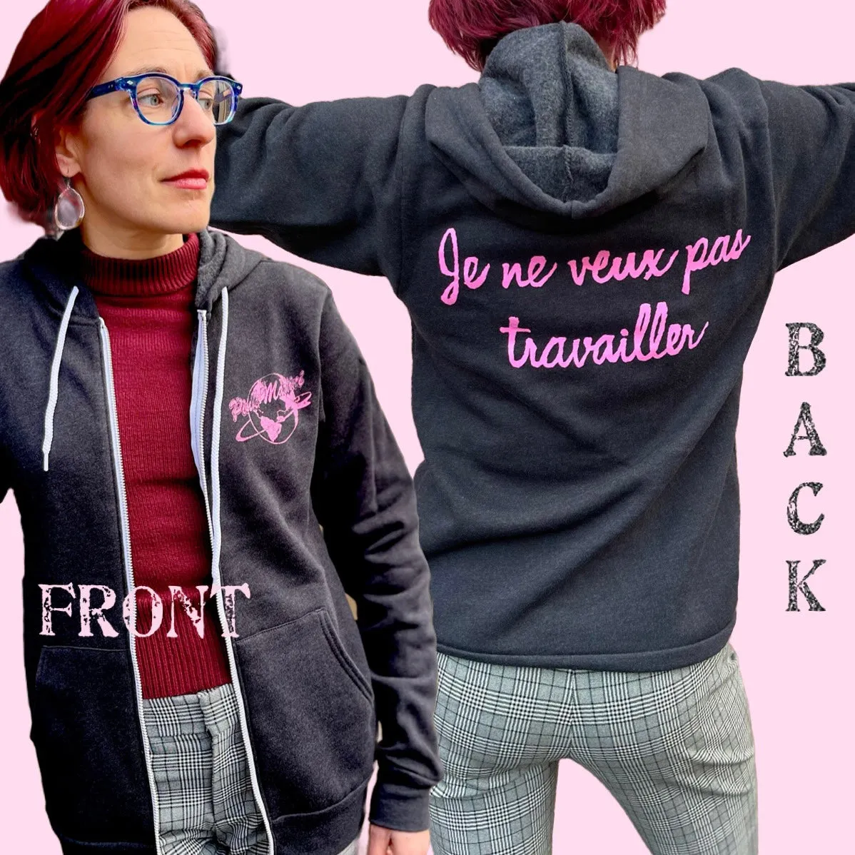 Je ne veux pas travailler | Hoodie - Black Heather