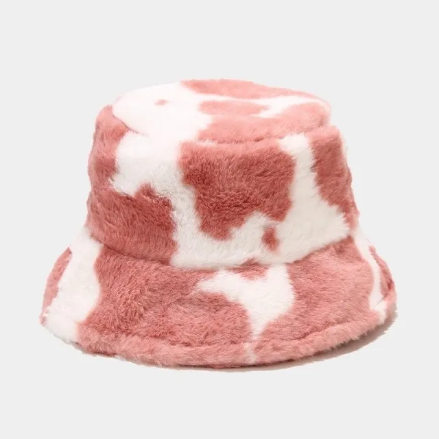 Kawaii Milk Cow Fisherman Caps