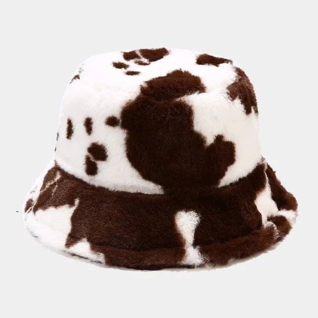 Kawaii Milk Cow Fisherman Caps