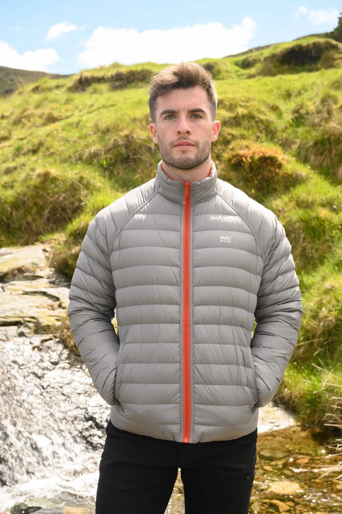 Mac in a Sac Mens Polar Reversible Jacket -ORANGE/GREY