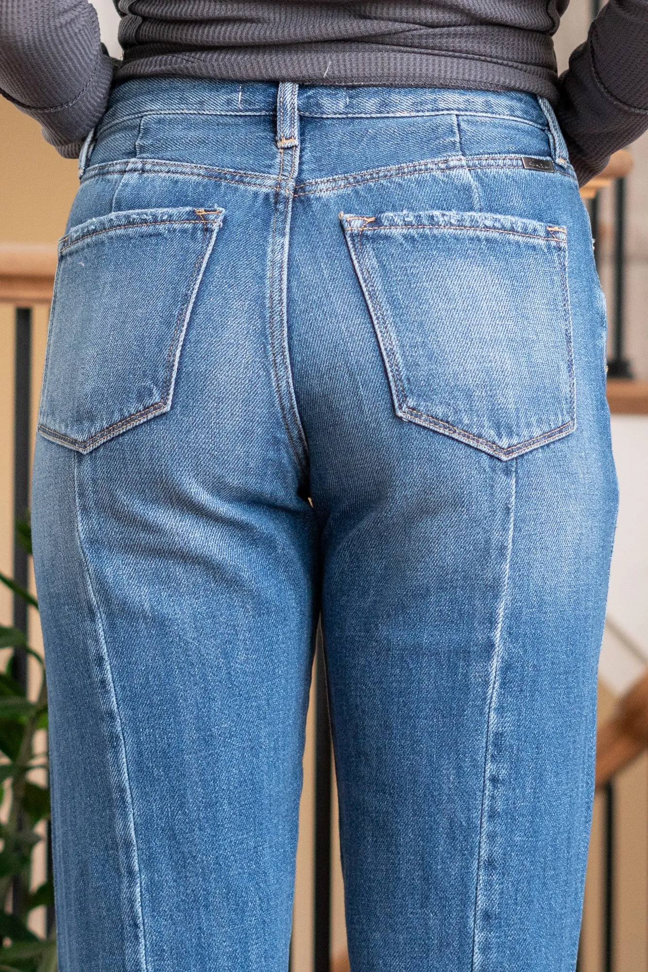 Medora High Rise 90's Split Hem Straight