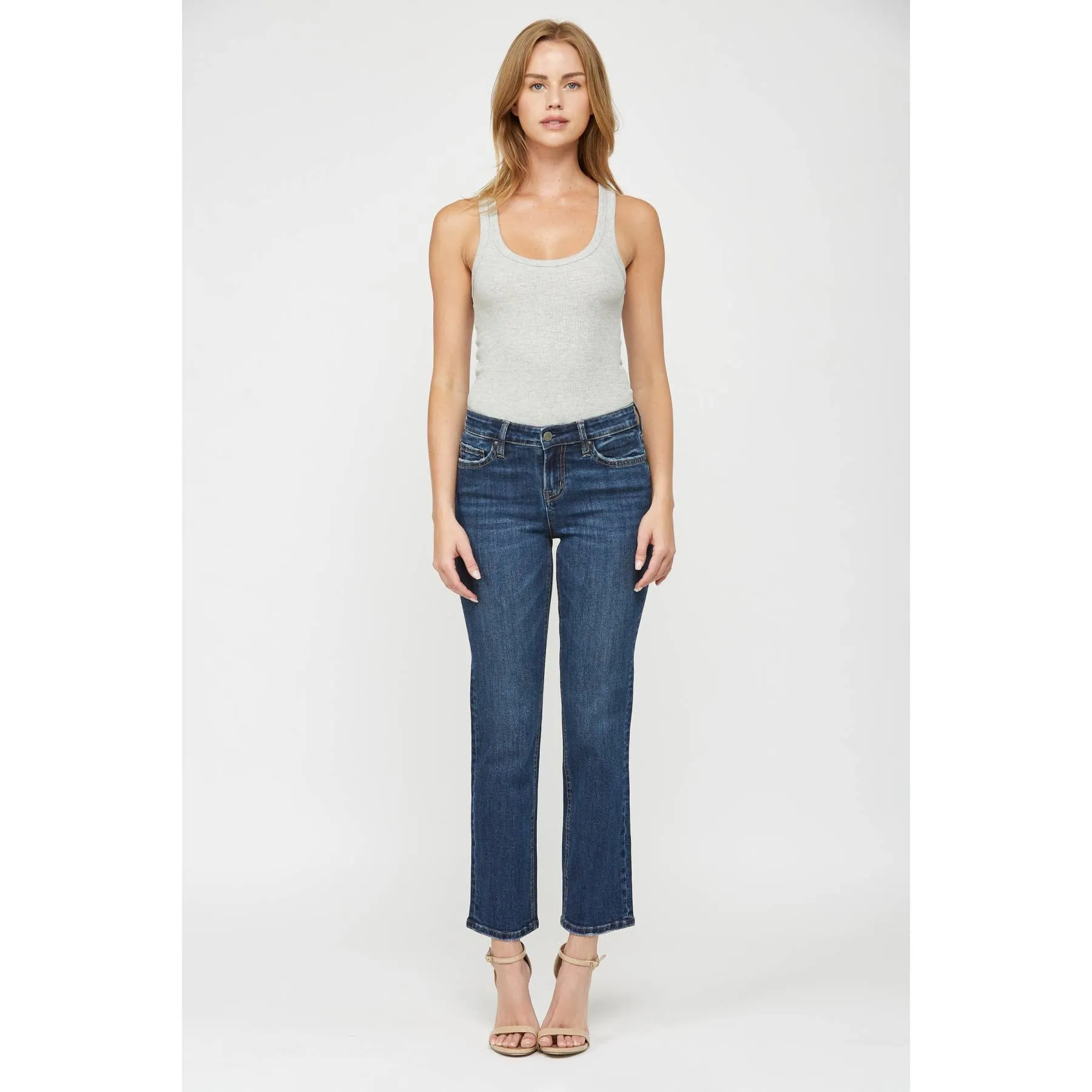 MID RISE STRAIGHT JEANS