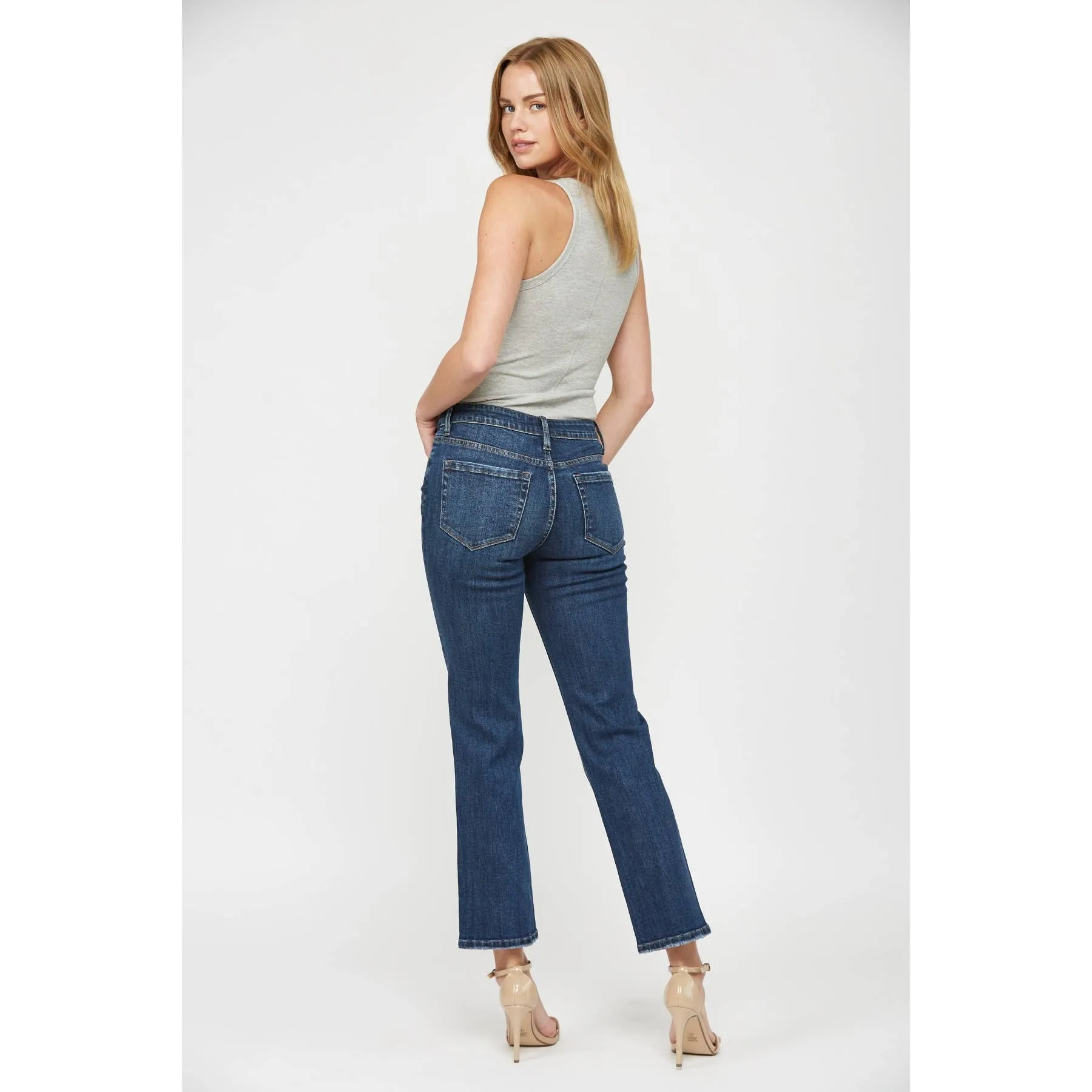 MID RISE STRAIGHT JEANS