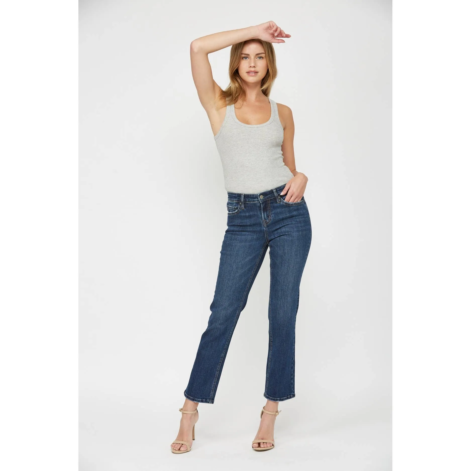 MID RISE STRAIGHT JEANS