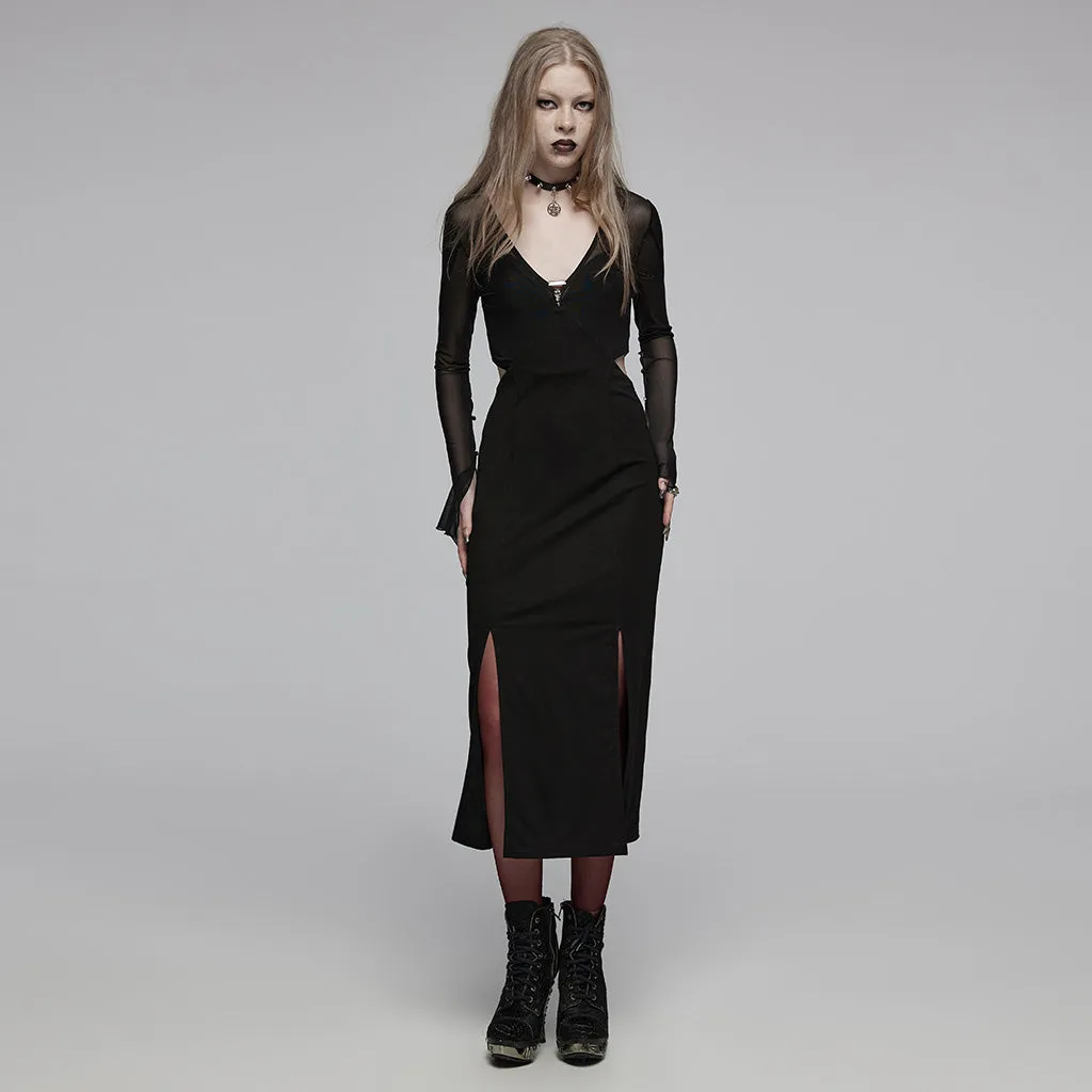 Minimalist color contrast dress OPQ-1445LQF