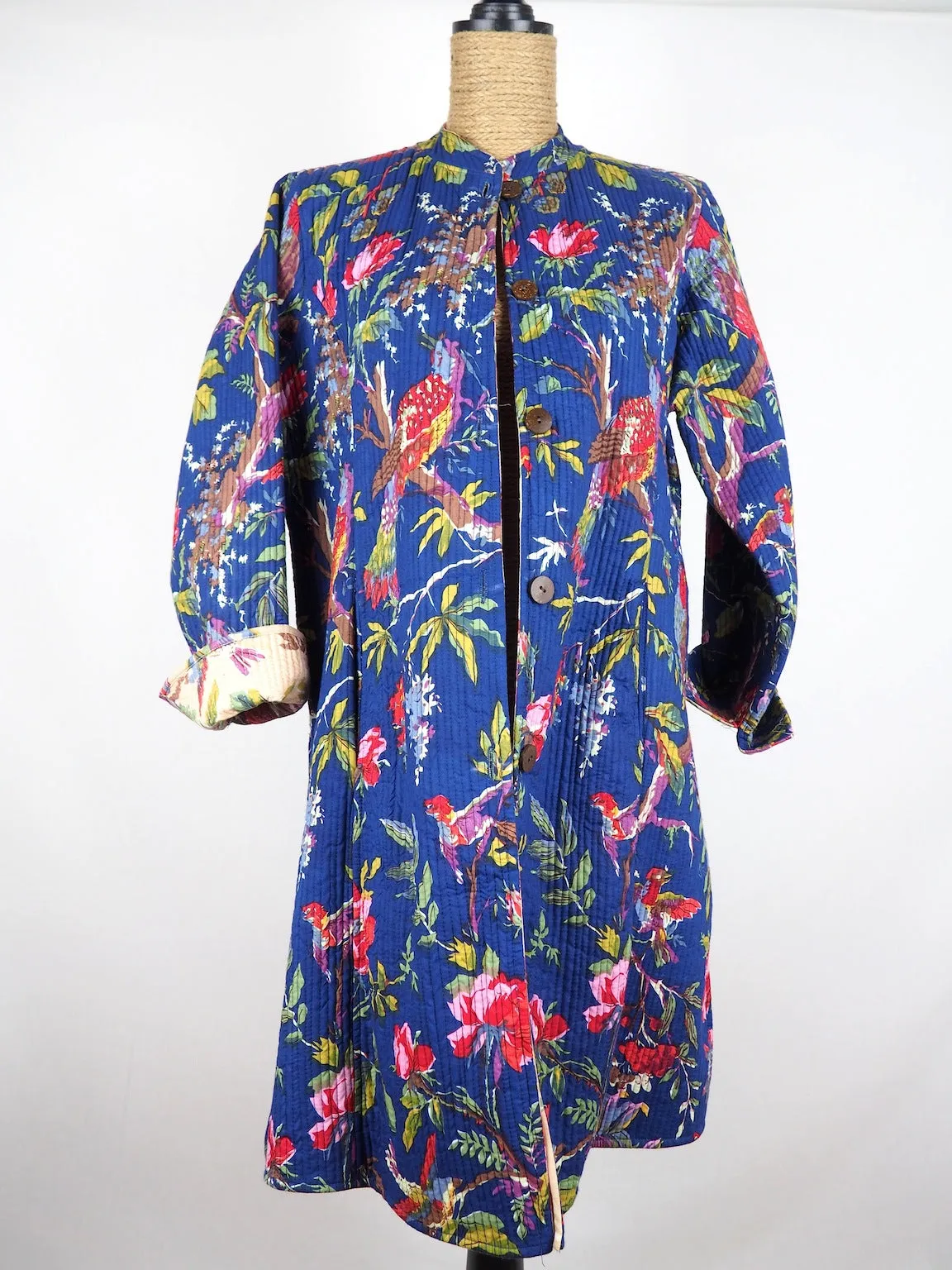 Nehru Coat Tropical Blue