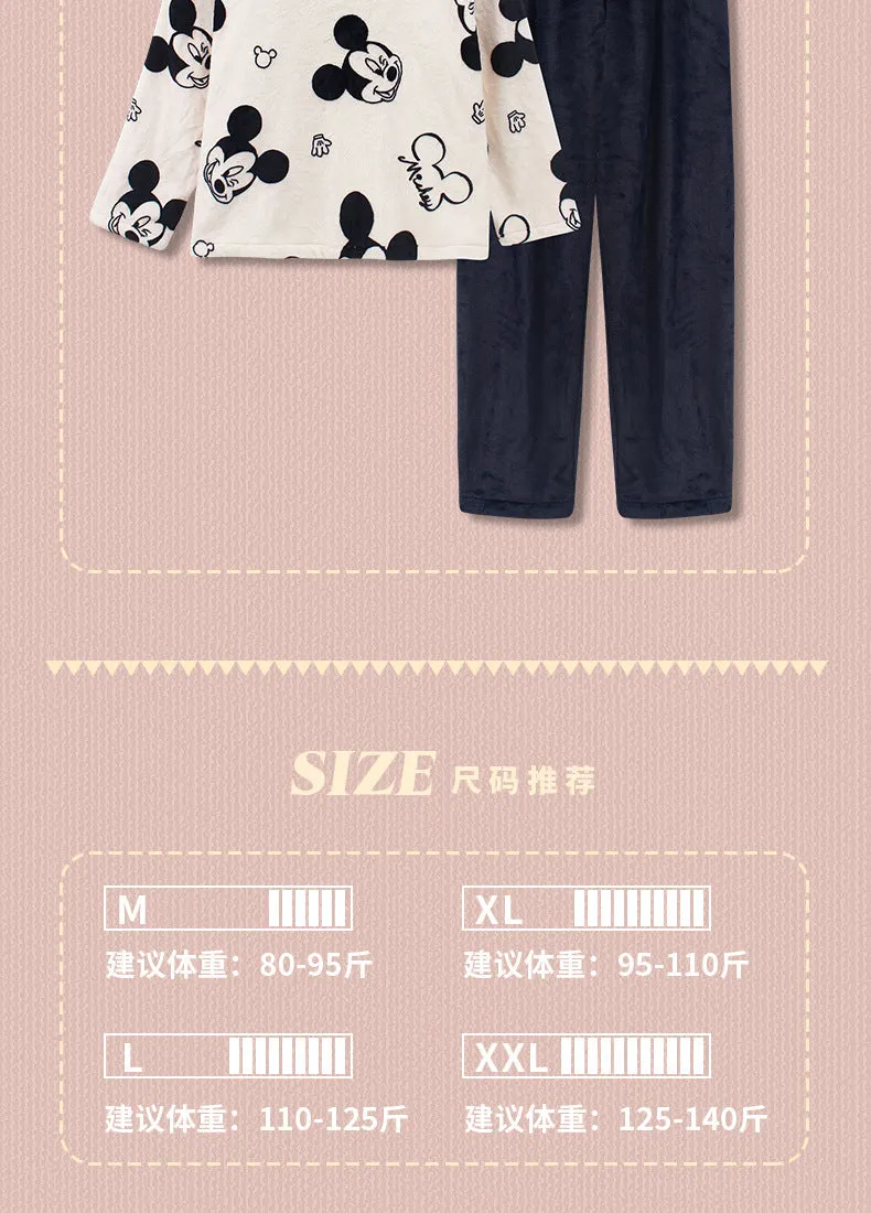 Pajamas Women Sets Warm Loungewear Two-Piece Sleepwear