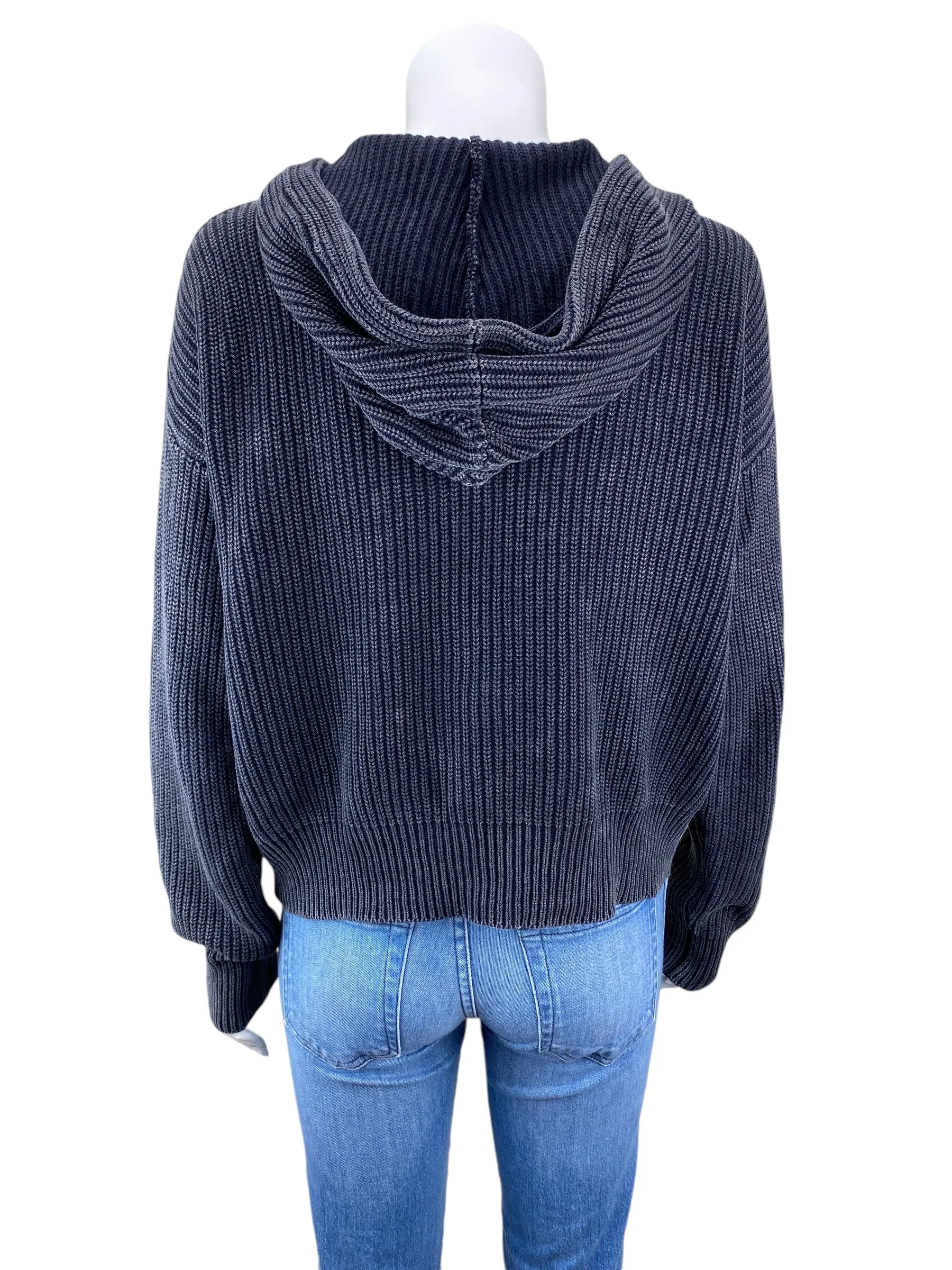 Rails Women's Emery Cotton Cashmere Hoodie Vintage Black Size M