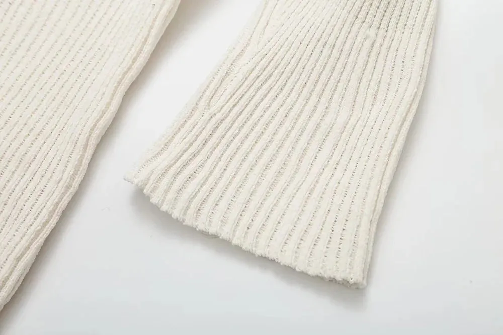 Ribbed Knit A-Line Sweater Winter Dress