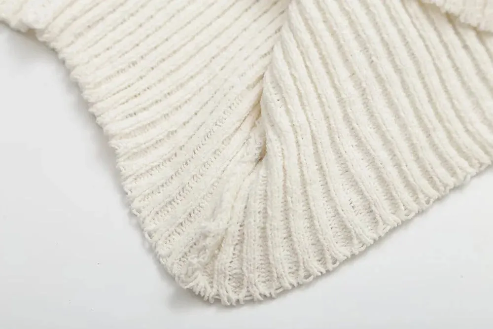 Ribbed Knit A-Line Sweater Winter Dress