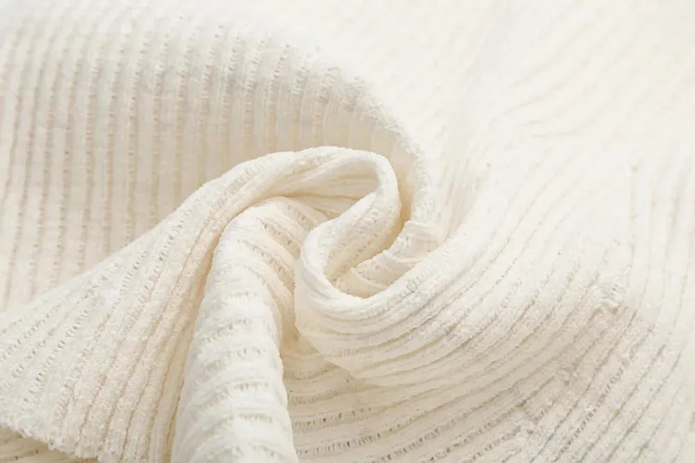 Ribbed Knit A-Line Sweater Winter Dress