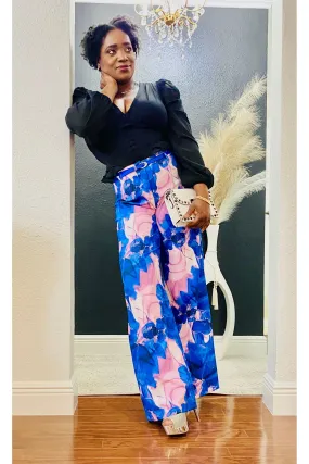 Royal Printed Wide legged Pants