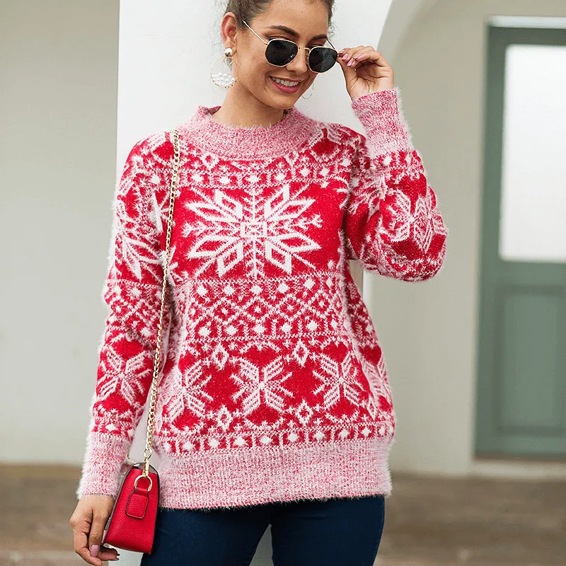 Snowflakes & Happiness Warm Winter Sweater  COLORS