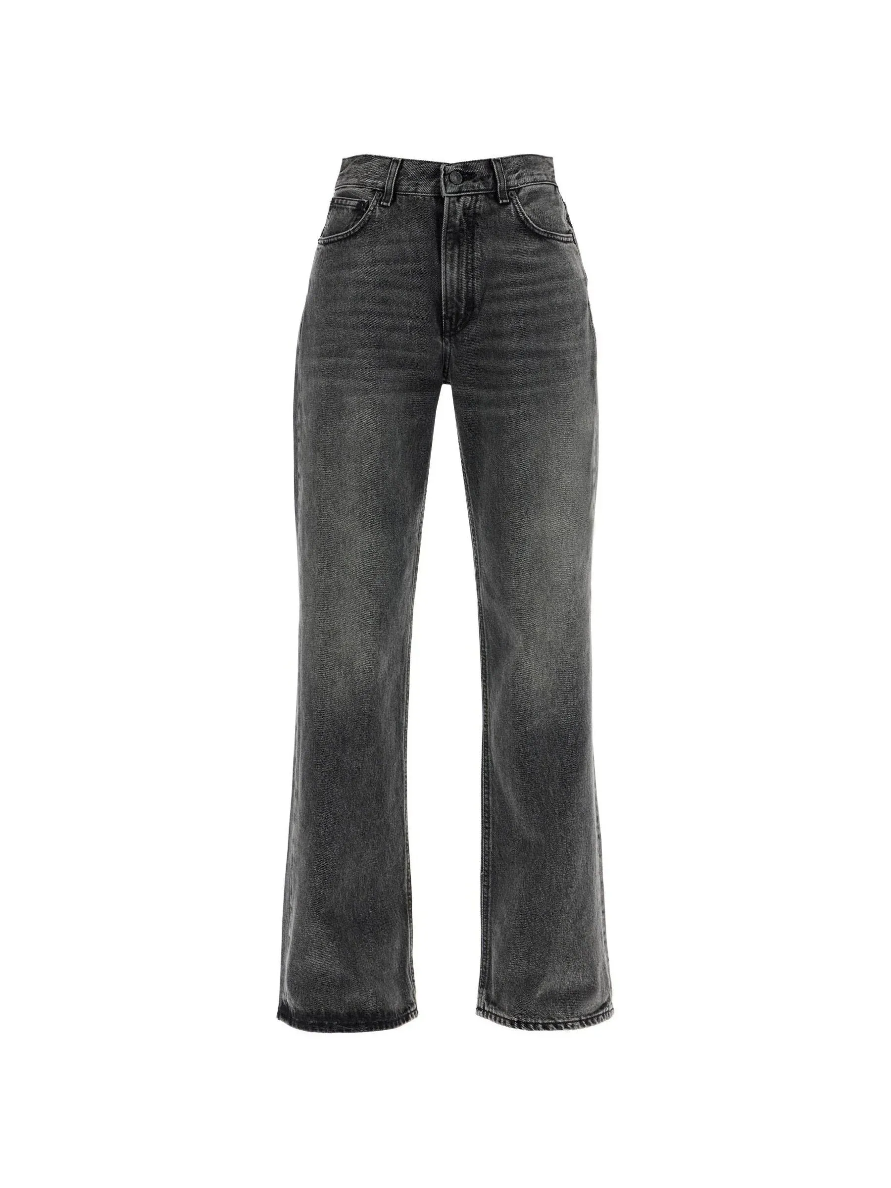 Straight-Cut Vintage Denim Jeans