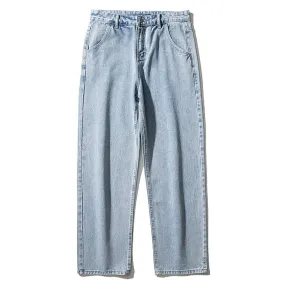 Straight Leg Jeans in Mid Wash Blue or Black